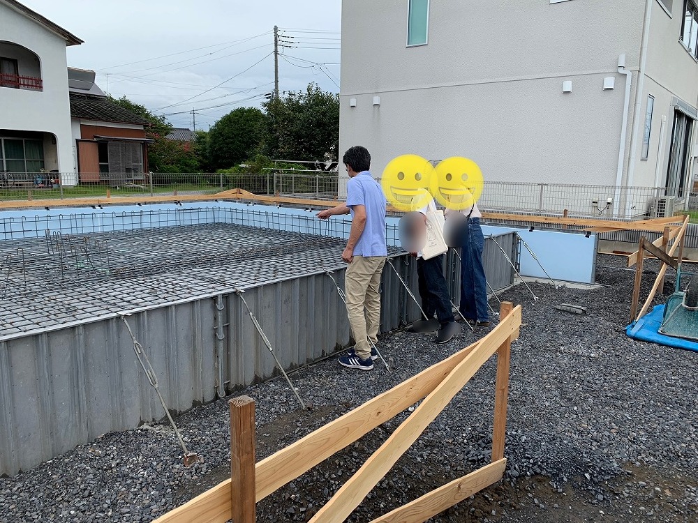 足利市の新築住宅TRETTIOVALO　基礎鉄筋見学会の写真