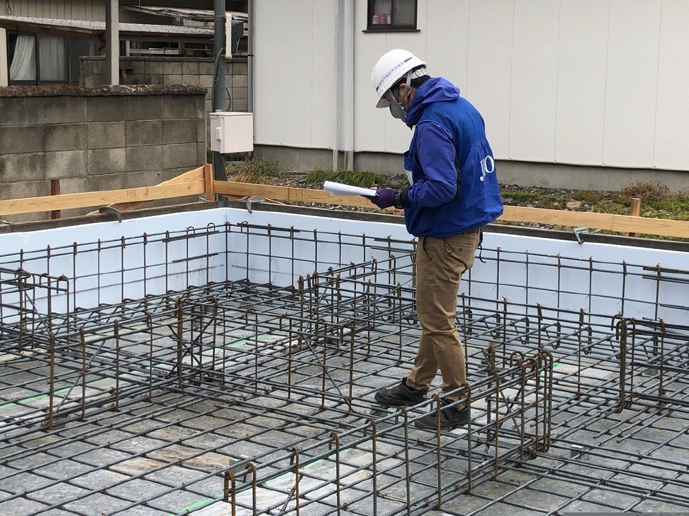 注文住宅 JIOによる配筋検査の写真