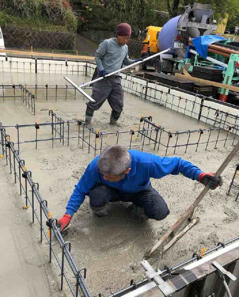 足利市の注文住宅建築中の写真