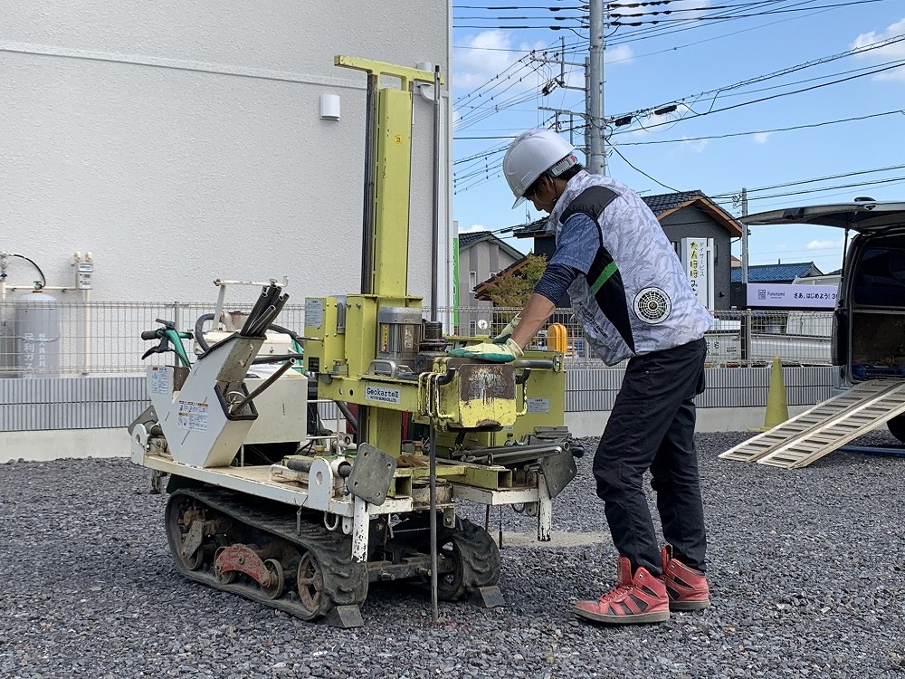 足利市の新築住宅TRETTIOVALO　地盤調査の写真