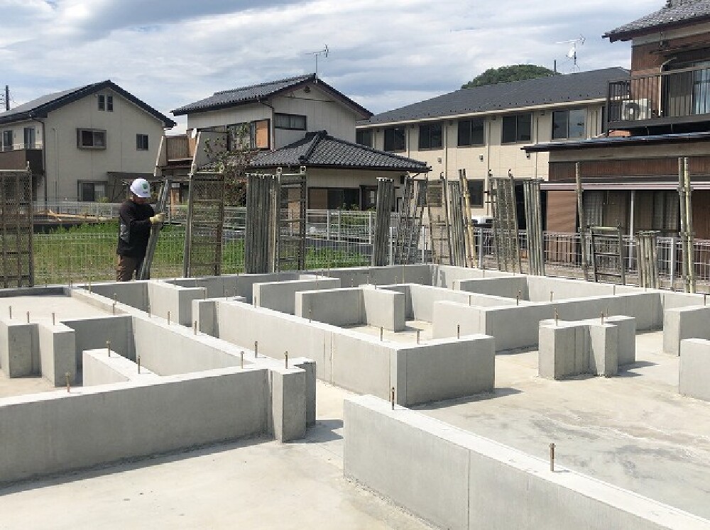 足利市の注文住宅建築中の写真