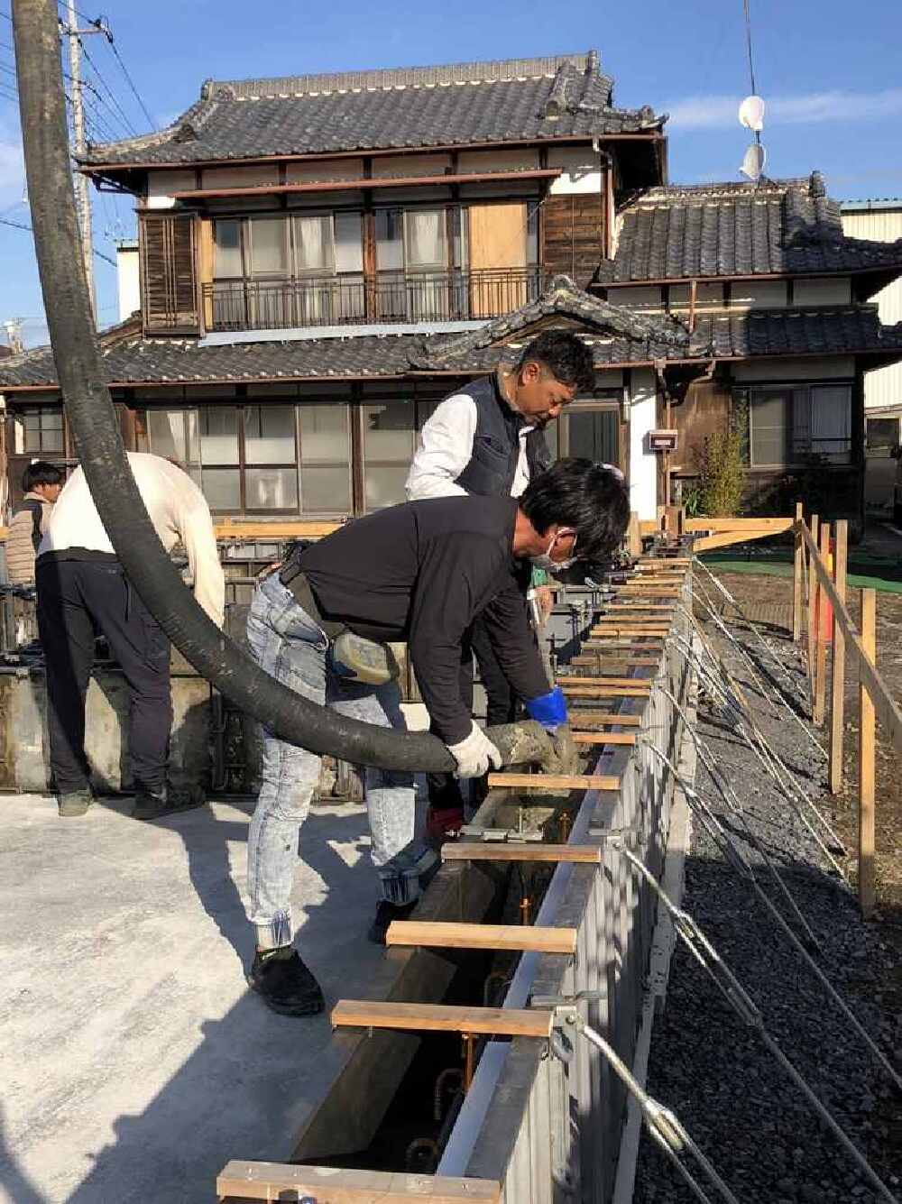 大泉町の注文住宅建築中の写真