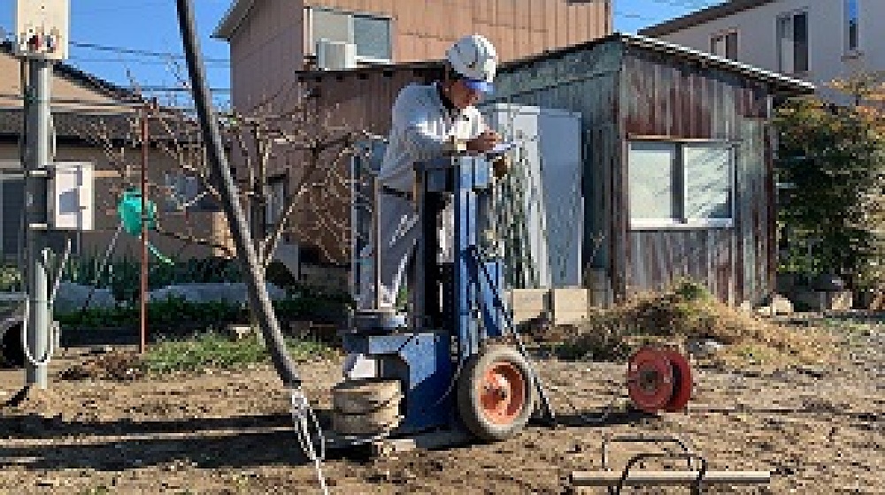 足利市の注文住宅 地盤調査の写真