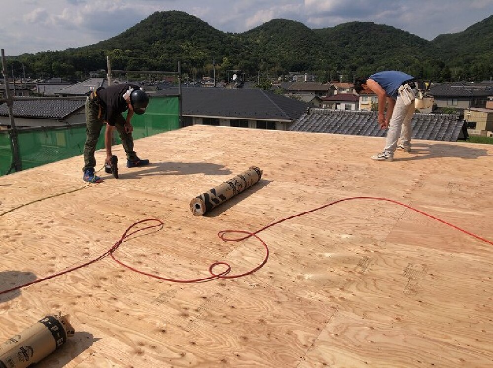 足利市の注文住宅建築中の写真