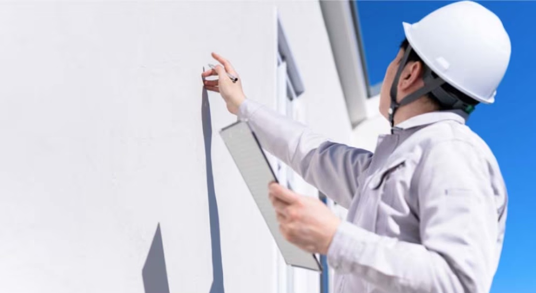 住宅を調査している画像