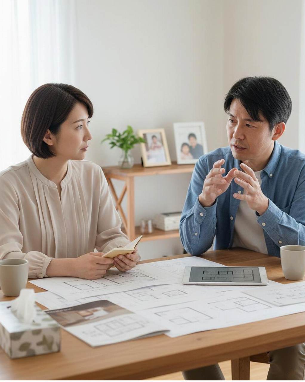 家づくりに悩む夫婦のイメージ画像