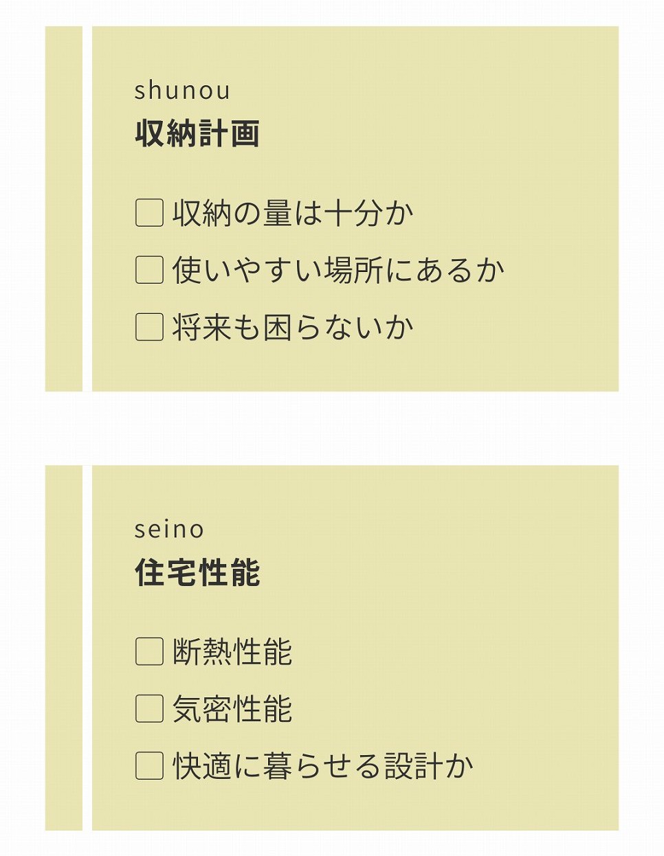 プラン診断チェック項目2