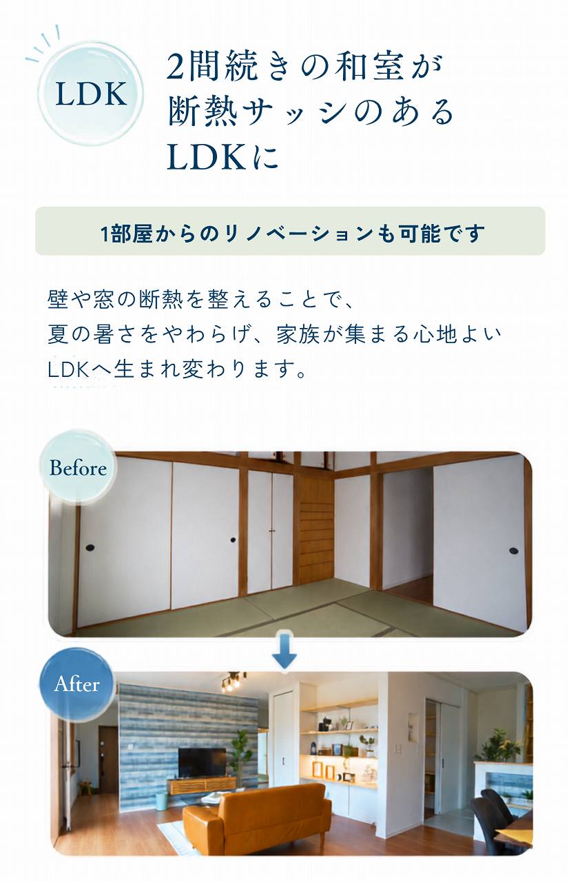 断熱リノベーションの事例画像