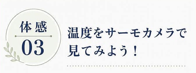 体感03｜温度をサーモカメラで見てみよう！