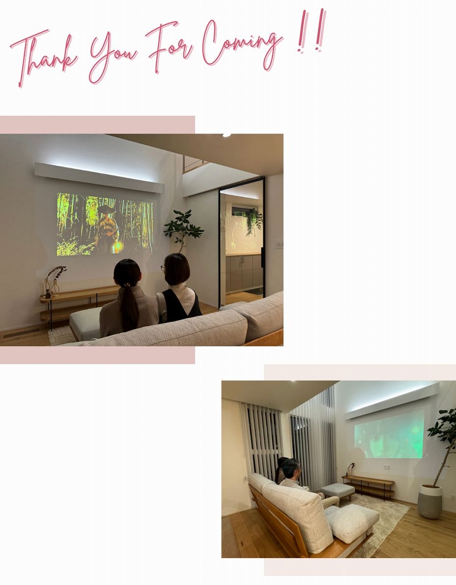 夜の見学会、お客様の写真