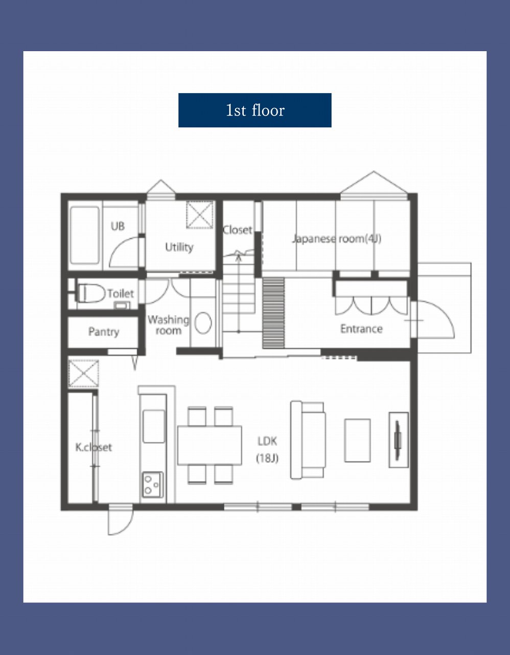 福富住宅モデルハウスの間取り図1階画像