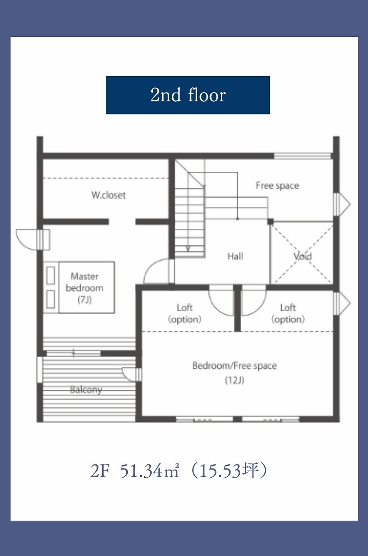 福富住宅モデルハウス2階間取り図