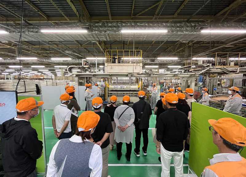 スーパーウォールの家工場見学会、ライン見学画像