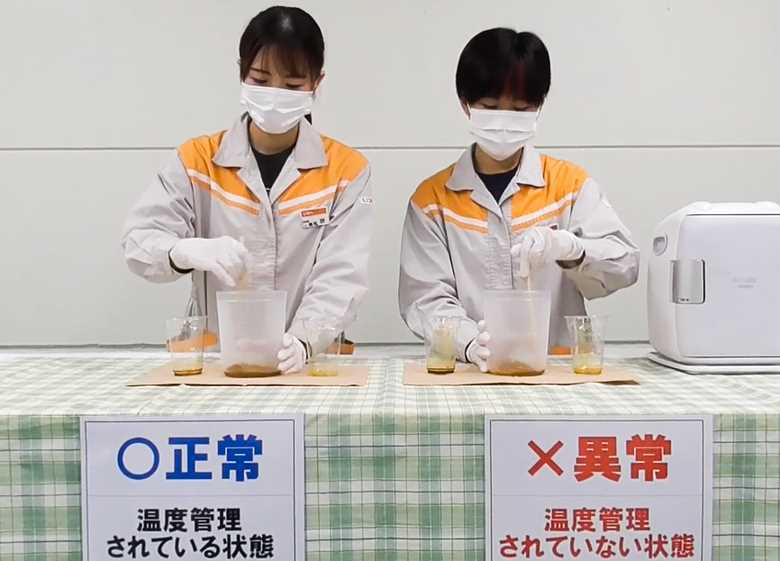 スーパーウォールの家工場見学会、実験画像