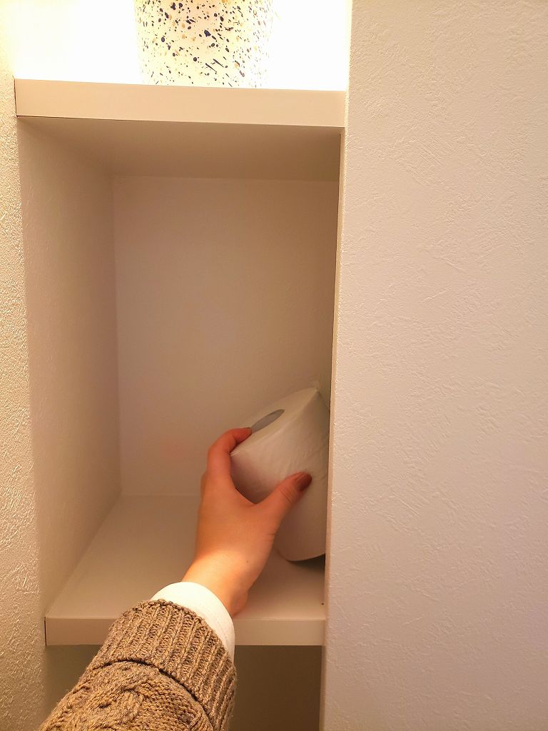 トイレ収納の写真（足利市のモデルハウス）