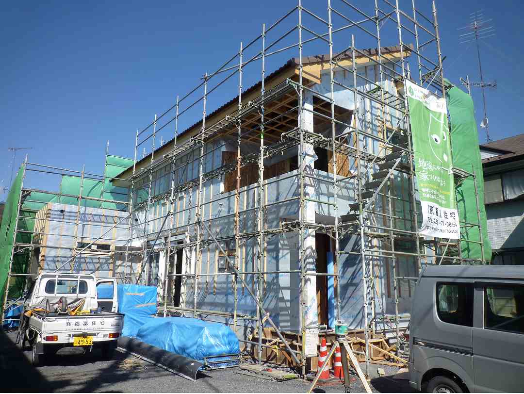 福富住宅10年前の新築工事の様子