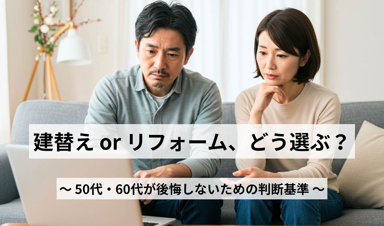 建替えorリフォーム、どう選ぶ？