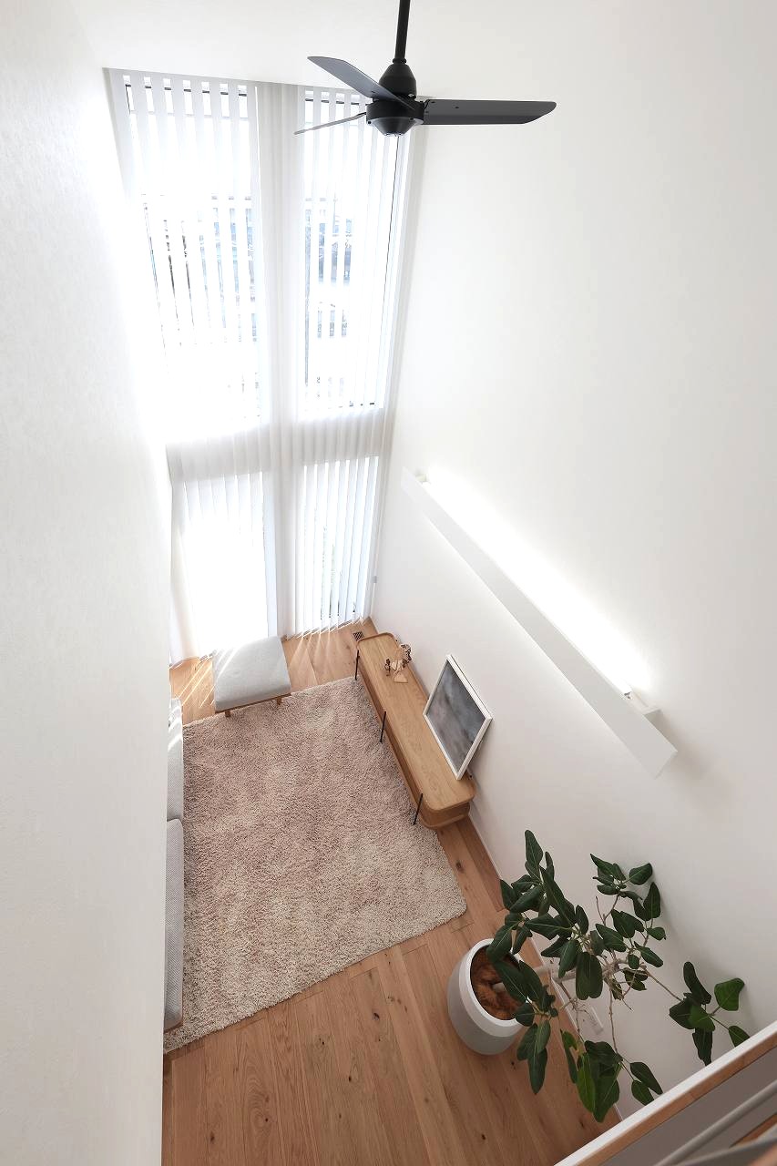 福富住宅の施工事例、吹き抜けの写真