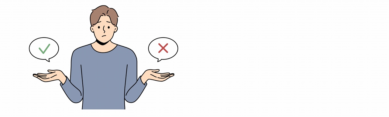 悩む人のイラスト