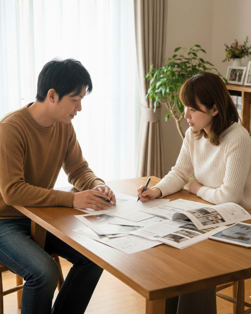 家づくりに悩む夫婦のイメージ画像
