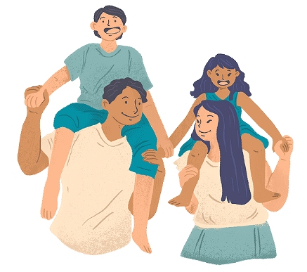 親子イラスト画像