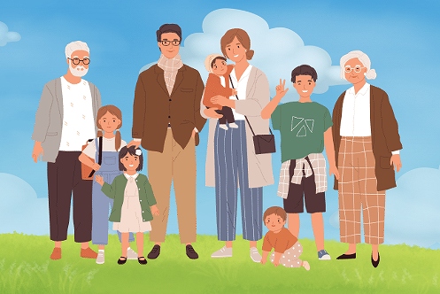 家族のイラスト画像
