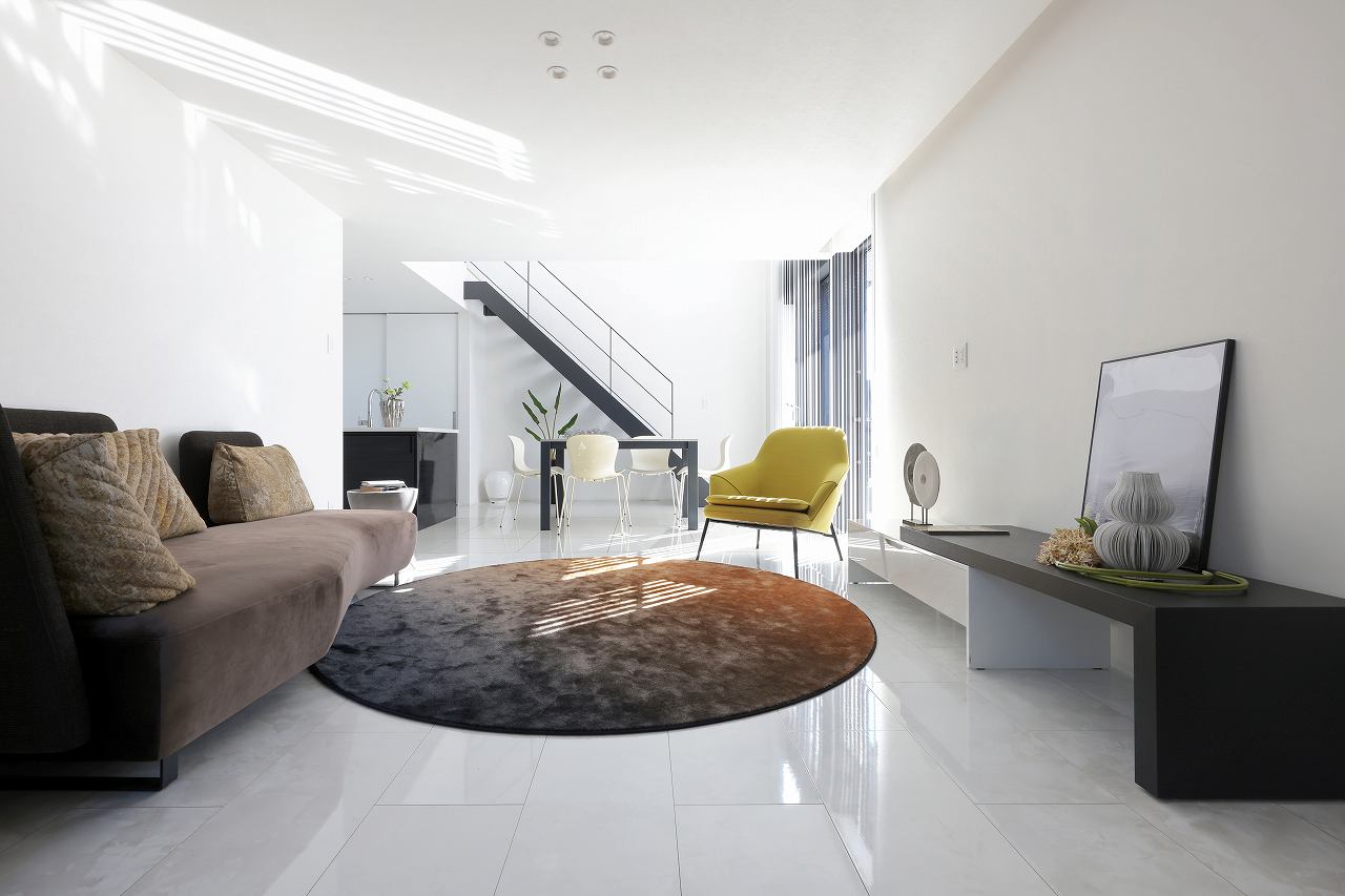 福富住宅の施工事例、ホテルライク、リビング画像