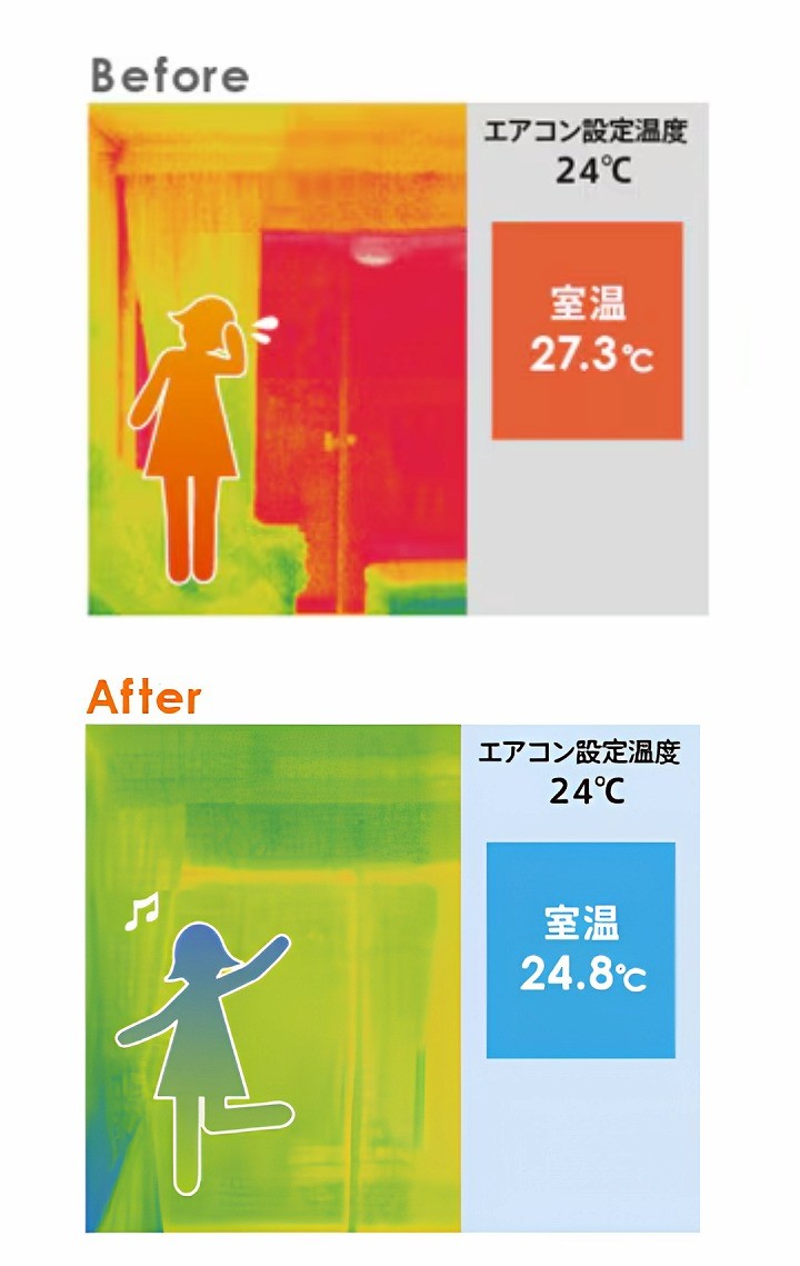ココエコ断熱性の効果例画像